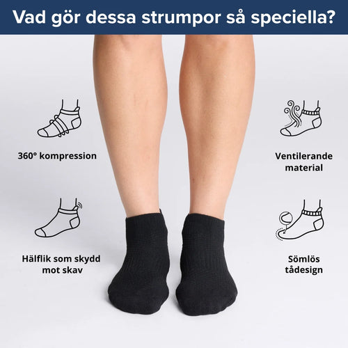 Ankelstrumpor i bambu med mild kompression